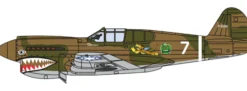 herpa OXFORD 81AC074 Curtis Warhawk P40 Flugzeugmodell 1:72