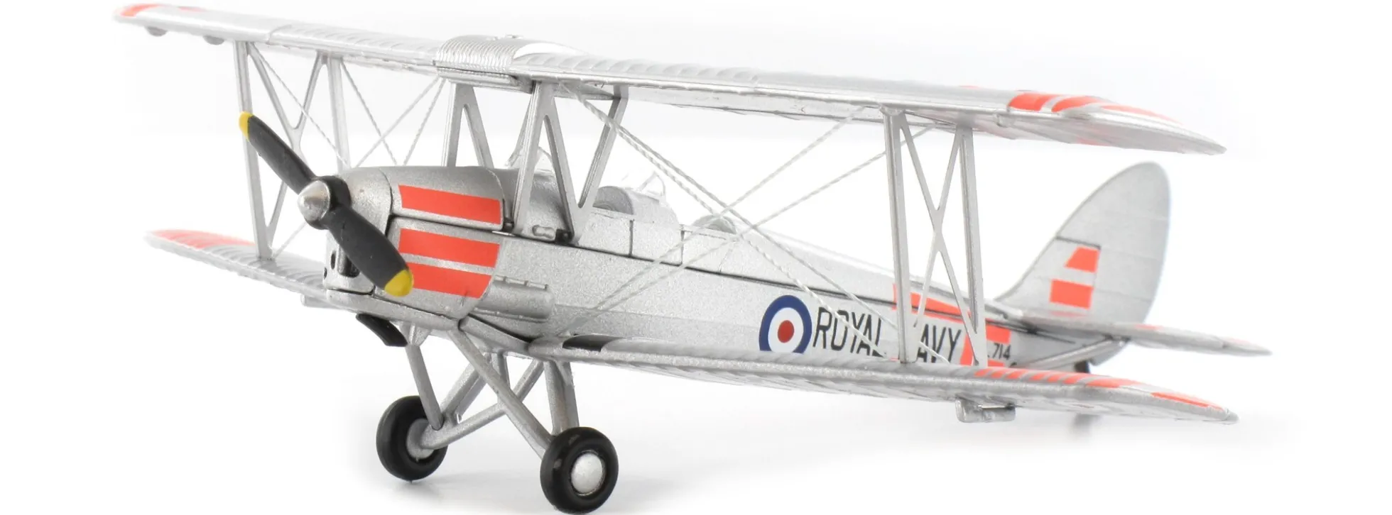 herpa Oxford 8172TM008 De Havilland DH Tiger Moth XL 714 HMS Heron Flight Royal Navy Flugzeugmodell