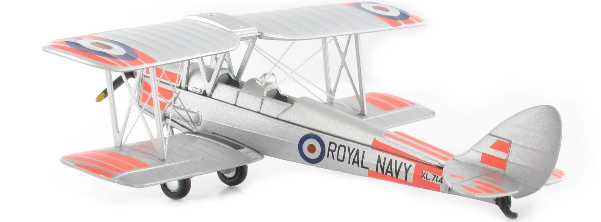 herpa Oxford 8172TM008 De Havilland DH Tiger Moth XL 714 HMS Heron Flight Royal Navy Flugzeugmodell