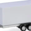 herpa 052627-005 PKW-Planenanhänger 2-achsig - weiß | Anhänger-Modell 1:87