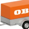 herpa 054546 PKW Planen-Anhänger OBI | Anhänger-Modell 1:87