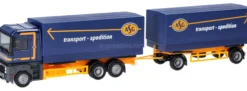herpa 320160 Renault AE Wechselpritschenplanenhängerzug ASG LKW-Modell 1:87