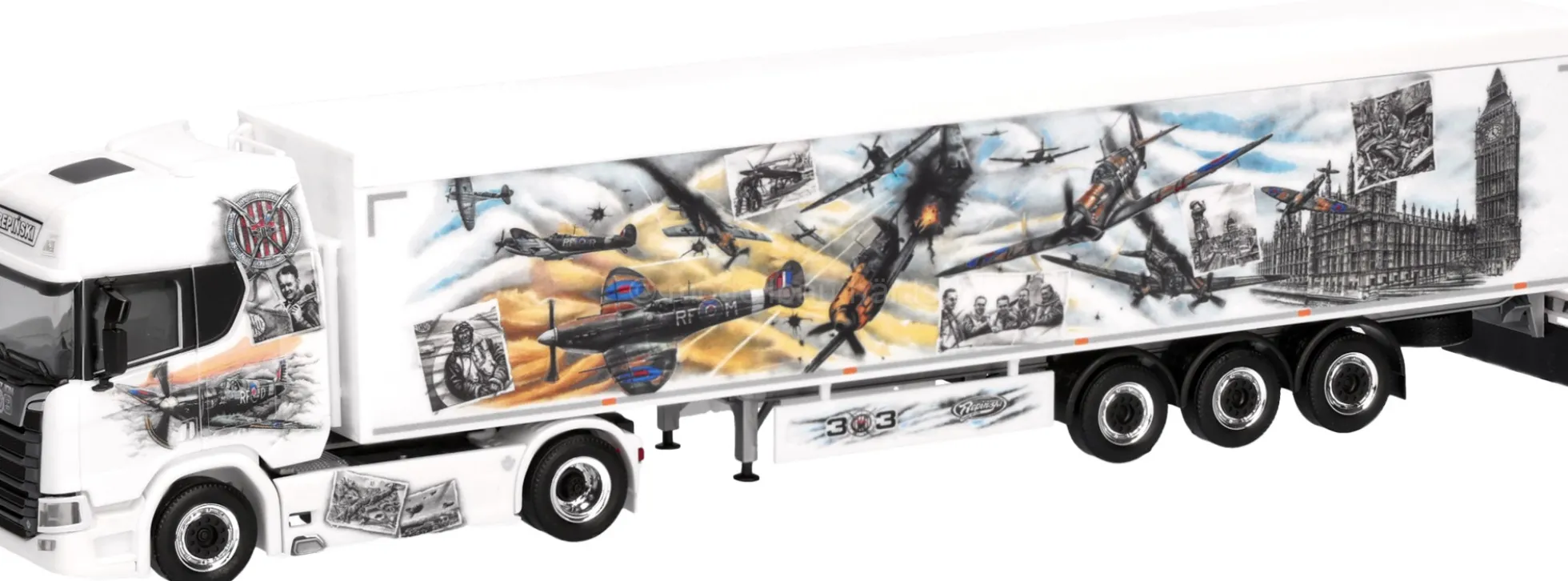 herpa 320962 Scania CR 20 HD Sattelzug - Repinski/Squadron 303 | LKW-Modell 1:87