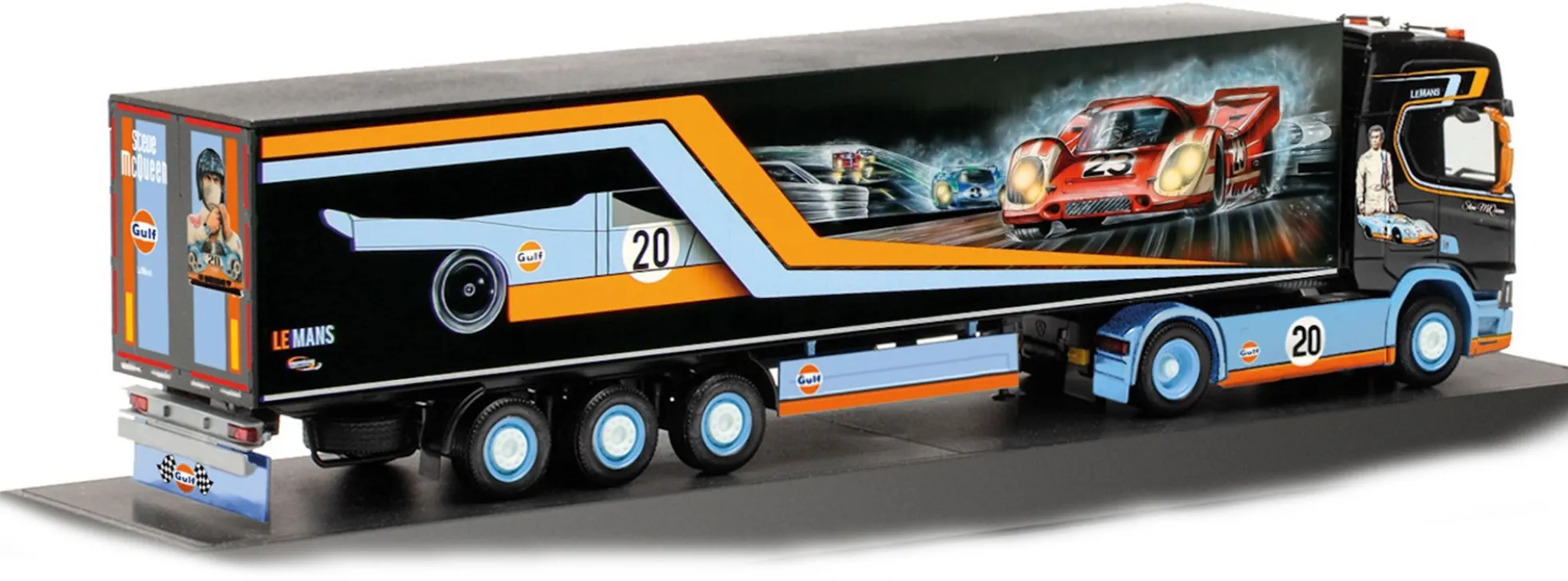 herpa 122283 Scania CR20 HD Schubbodensattelzug Repinski Le Mans LKW-Modell 1:87