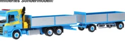herpa 926072 Scania CR 20 ND Pritschen-Hängerzug mit Laderan - Martin Wittwer | LKW-Modell 1:87