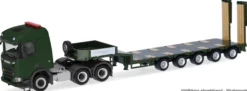 herpa 747332 Scania CR 20 Niedrigdach Semitieflade-Sattelzug Tschechische Armee | Militär Model 1:87