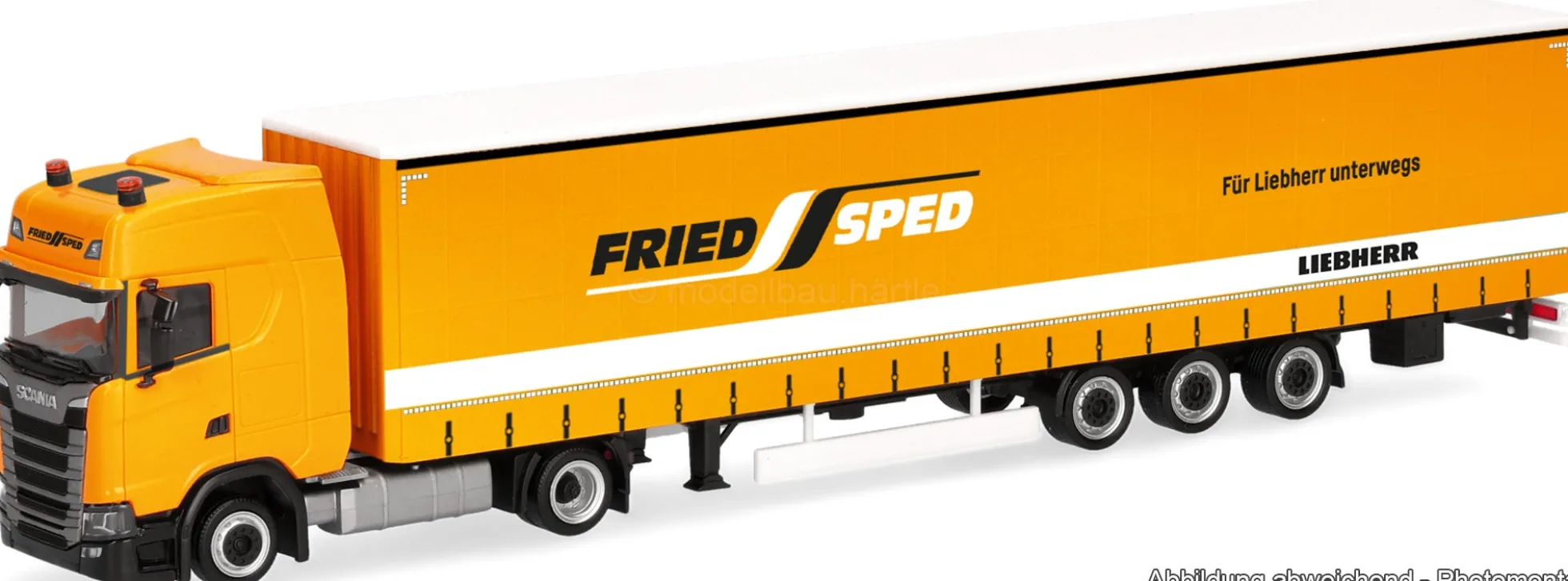 herpa 322164 Scania CS 20 HD Gardinenplanen-Sattelzug - FriedSped | LKW-Modell 1:87