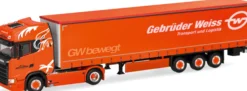 herpa 320771 Scania CS20 HD Gardinenplanensattelzug Mischa Berger Gebrüder Weiss LKW-Modell 1:87
