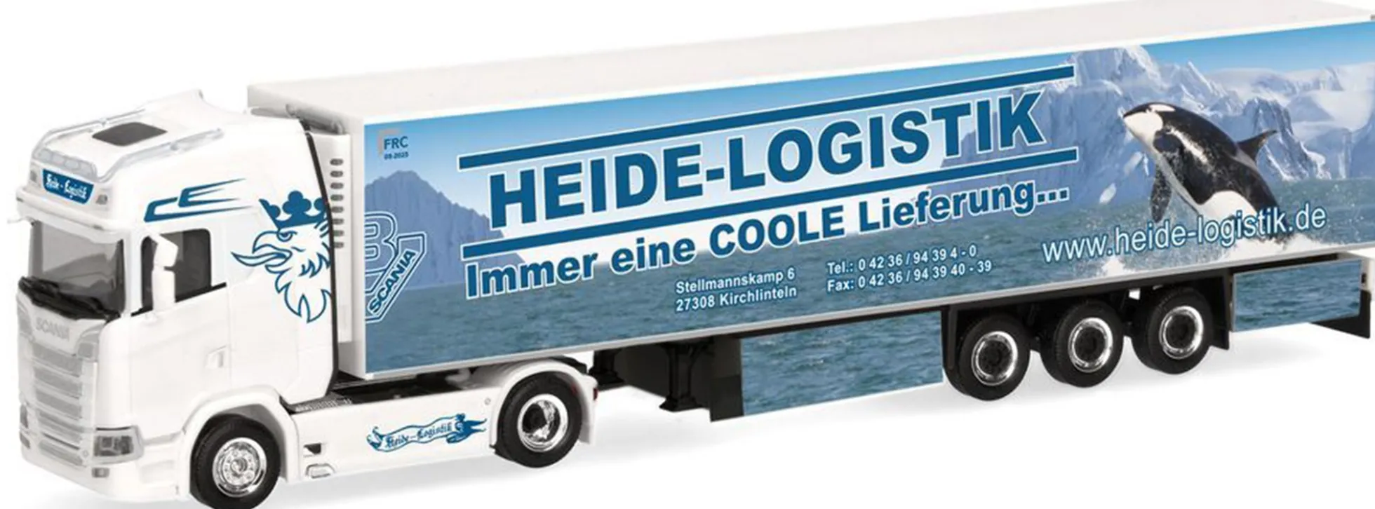 herpa 959780 Scania CS20 HD Kühlkoffersattelzug Heide-Logistik Sommerfest 2025 LKW-Modell 1:87