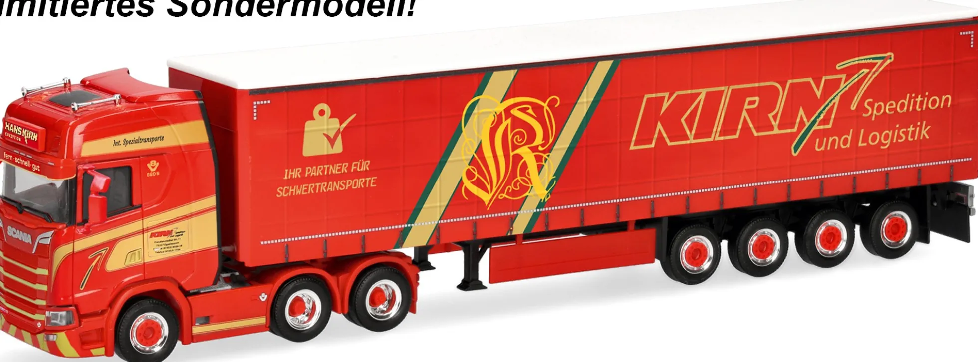 herpa 962872 Scania CS 20 HD Sattelzug - Hans Kirn | PREMIUM | LKW-Modell 1:87