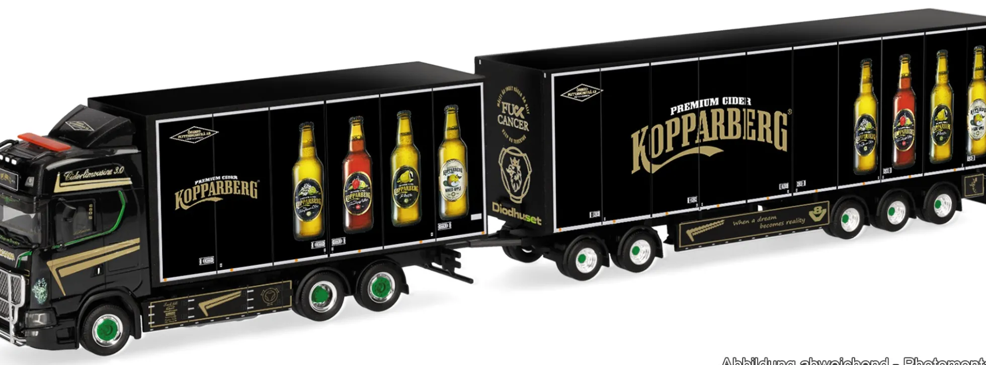 herpa 320870 Scania CS 20 HD Schwedencombi - Kopparberg | LKW-Modell 1:87