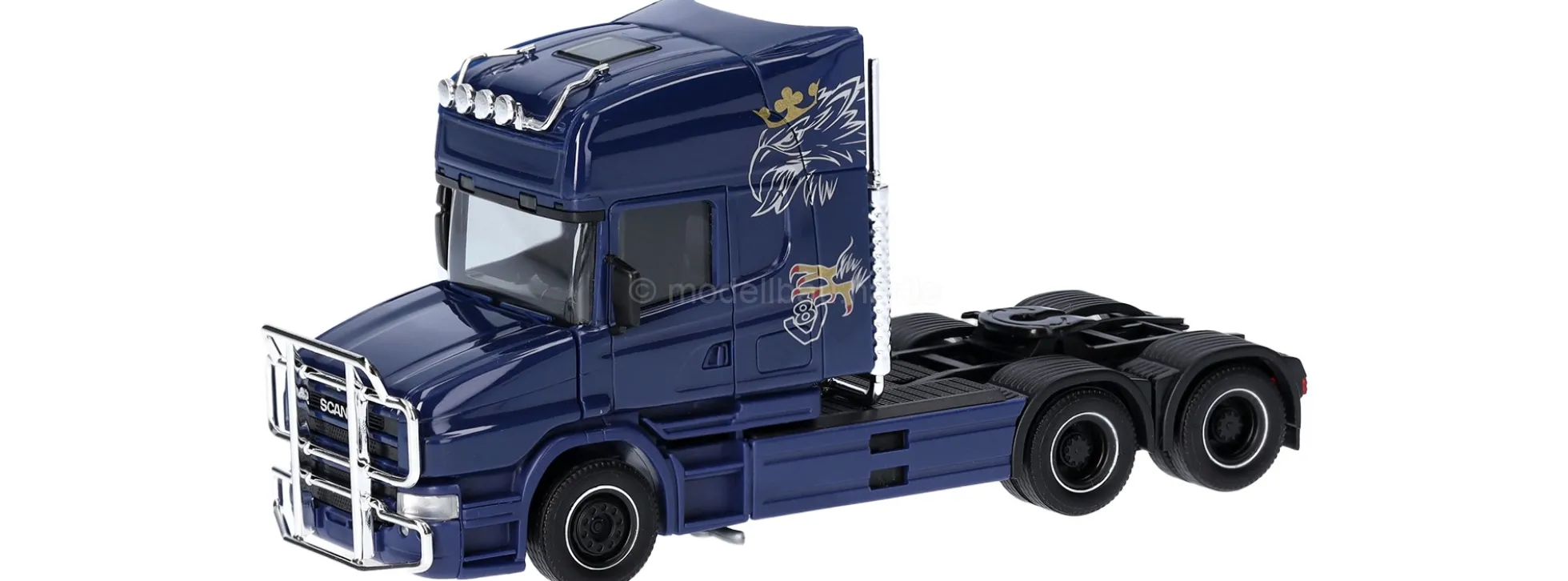 herpa 319423-002 Scania Hauber 04 Topline Zugmaschine 3-achsig - kobaltblau | LKW-Modell 1:87