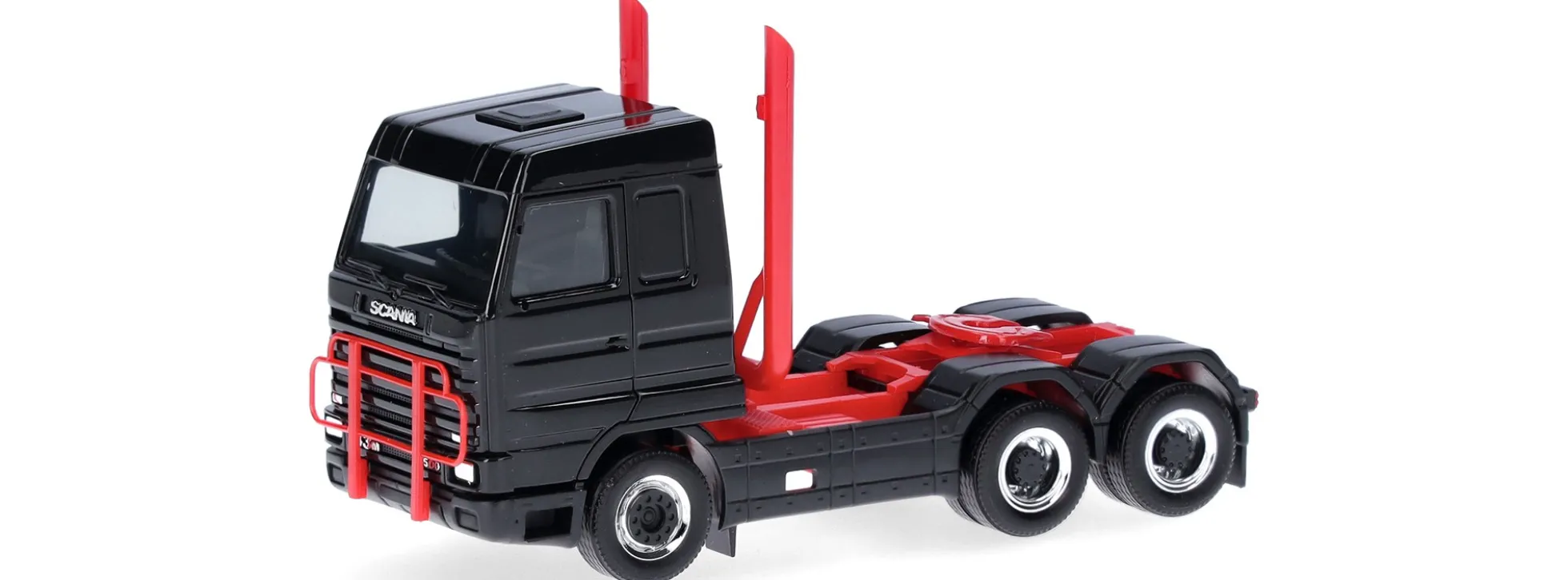 herpa 316743-002 Scania 143 Streamline 6x4 Solozugmaschine 3achsig schwarz LKW-Modell 1:87