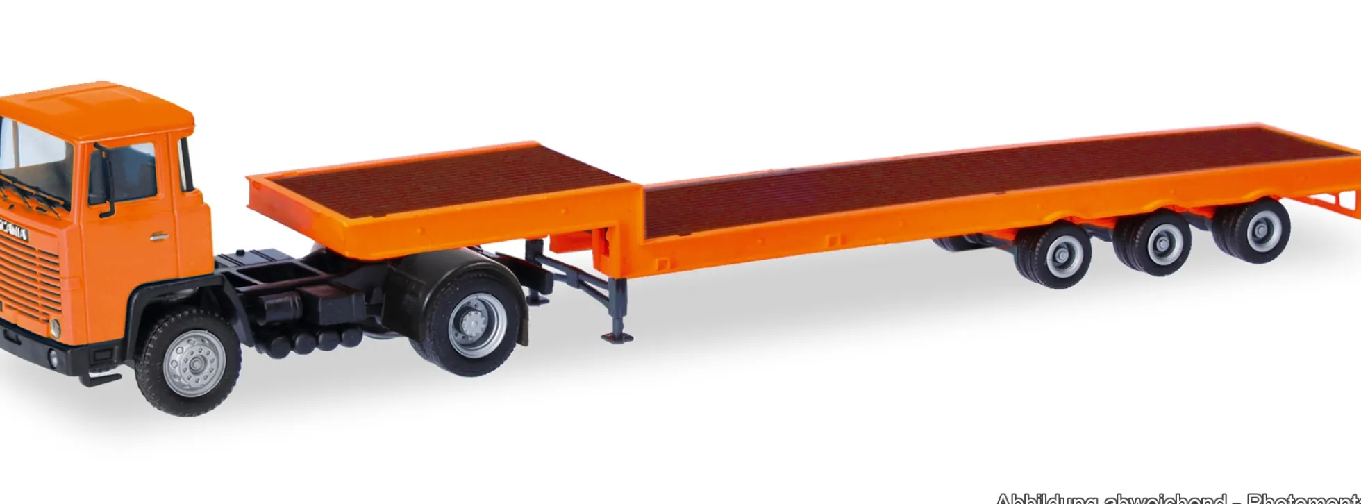 herpa 321730 Scania 141 Tieflade-Sattelzug orange | LKW-Modell 1:87