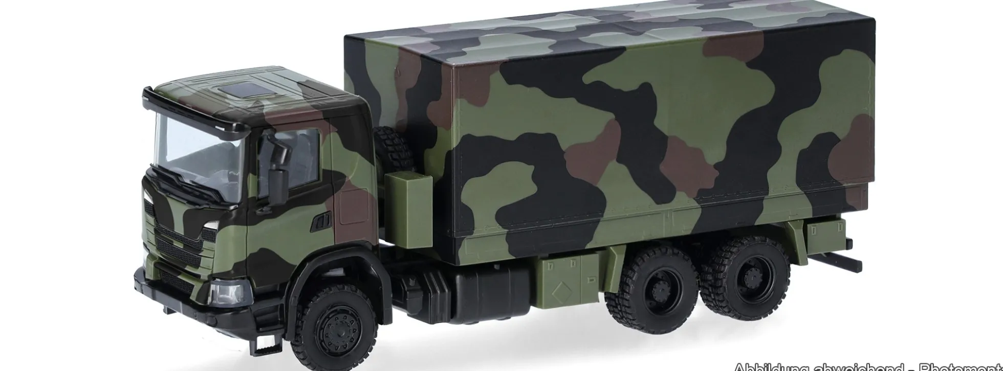 herpa 747363 Scania XT17 Pritsche-Plane-LKW 6x6 Bundeswehr | Militärmodell 1:87