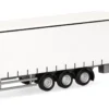 herpa 077125 Schmitz Gardinenplanenauflieger mit innenliegender Veriegelung weiß LKW-Zubehör 1:87