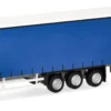 herpa 077149 Schmitz Gardinenplanenauflieger mit innenliegender Verriegelung blau LKW-Zubehör 1:87