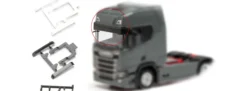 herpa 054485 Sonnenblende gross Scania CR und CS schwarz und weiss LKW-Zubehör 1:87