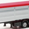 herpa 077057-002 Stahlmulden-Auflieger silber 3achs mit roter Plane Aufliegermodell 1:87