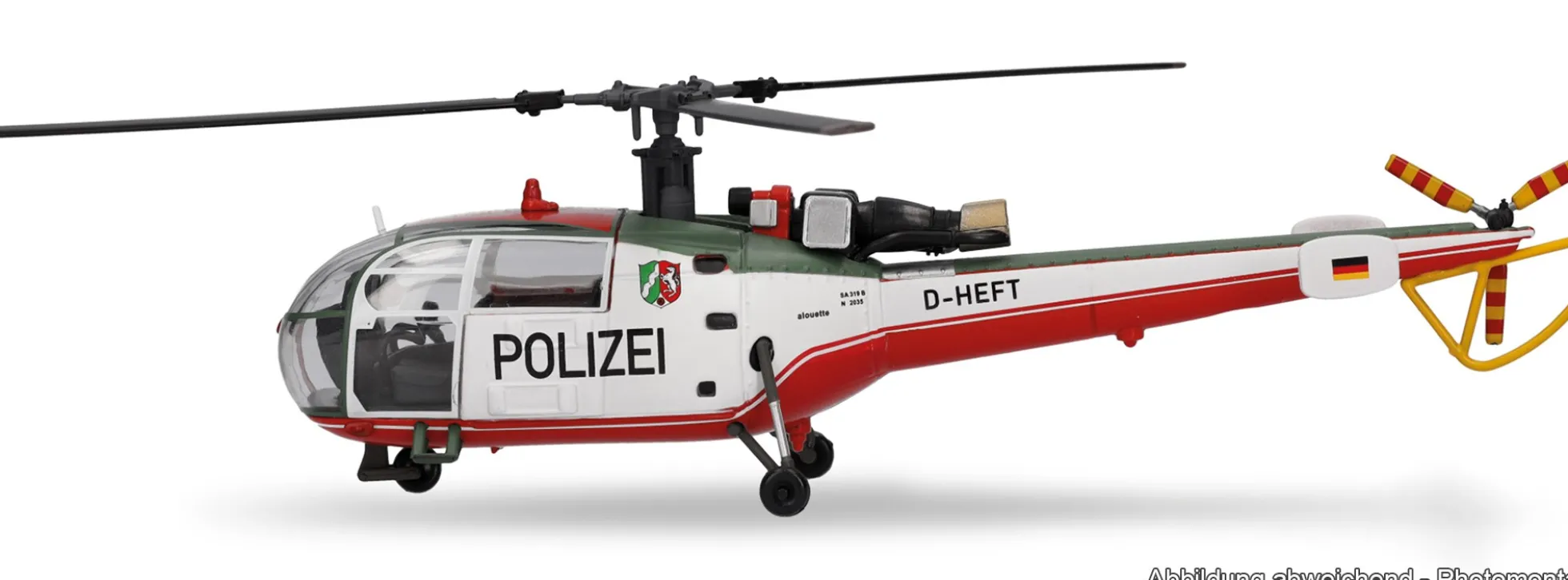 herpa 580762 Sud Aviation SA 319 Alouette III Polizei NRW | WINGS 1:72