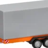 herpa 055468 Tandem-Planenanhänger für LKW orange/grau | Anhänger-Modell 1:87