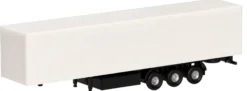 herpa 086134 Teileservice Gardinenplanenauflieger 3achsig weiß 2 Stück Bausatz 1:160