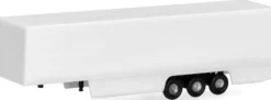 herpa 086110 Teileservice Kofferauflieger verkleidet 3achsig weiß 2 Stück Bausatz 1:160