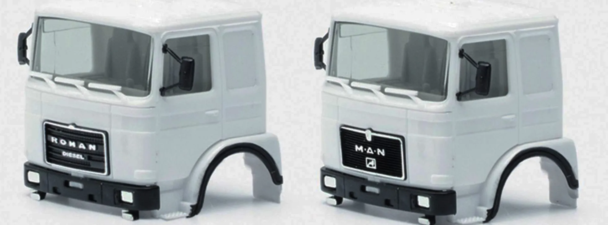 herpa 085786 Teileservice MAN F8 und Roman Diesel Fahrerhaus 2 Stück Bausatz 1:87