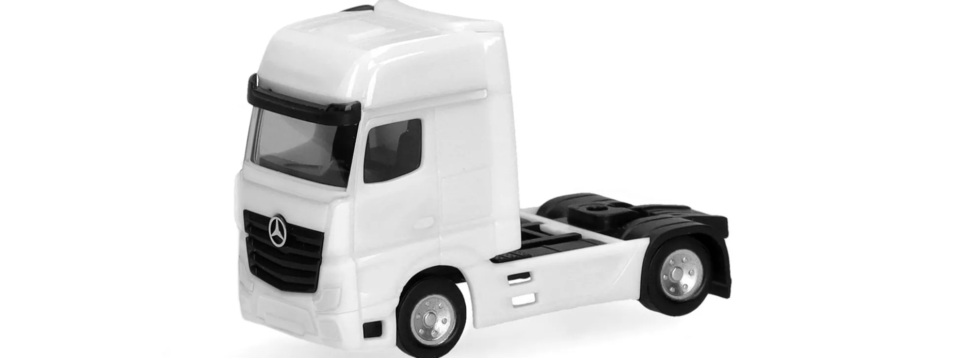 herpa 086066 Teileservice Mercedes-Benz Actros Gigaspace Solozugmschine weiß 2 Stück Bausatz 1:160