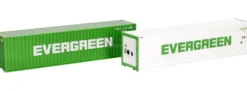 herpa 076449-007 2-tlg. Set 40ft Container Evergreen | LKW-Modell Zubehör 1:87