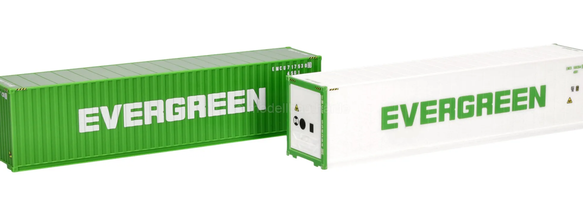 herpa 076449-007 2-tlg. Set 40ft Container Evergreen | LKW-Modell Zubehör 1:87