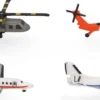 herpa 535939-001 4-tlg. Set Helikopter und Bizjet | Luftfahrtmodelle 1:500