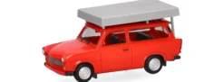 herpa 024181-004 Trabant 601 Universal mit Dachzelt knallrot Automodell 1:87
