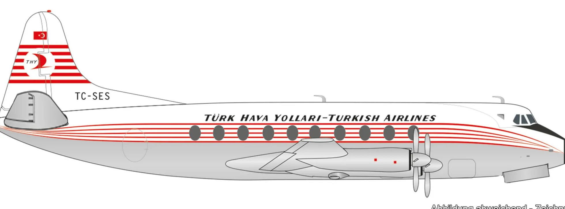 herpa 572866 Vickers Viscount 700 Turkish Airlines | WINGS 1:200