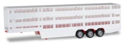 herpa 076333-002 Viehtransporter-Auflieger weiss 1:87
