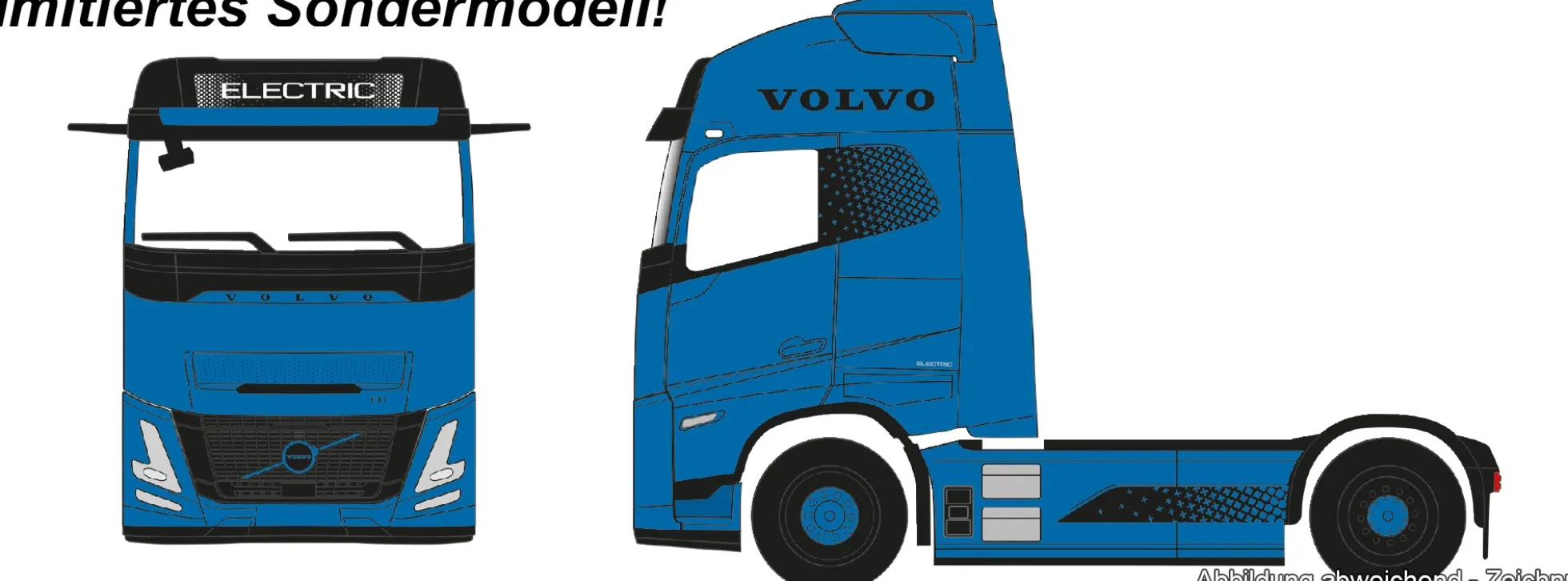 herpa 962766 Volvo FH Aero Globetrotter XL E-Zugmaschine blau | LKW-Modell 1:87