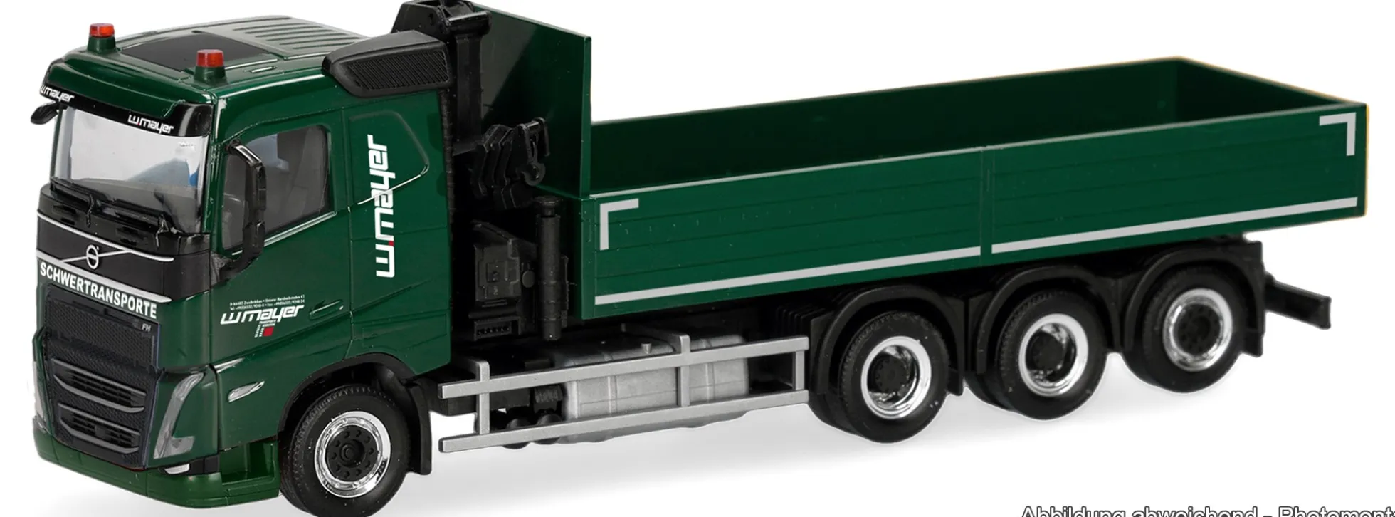 herpa 321693 Volvo FH 2020 FD Pritsche mit Ladekran - Mayer Zweibrücken | LKW-Modell 1:87