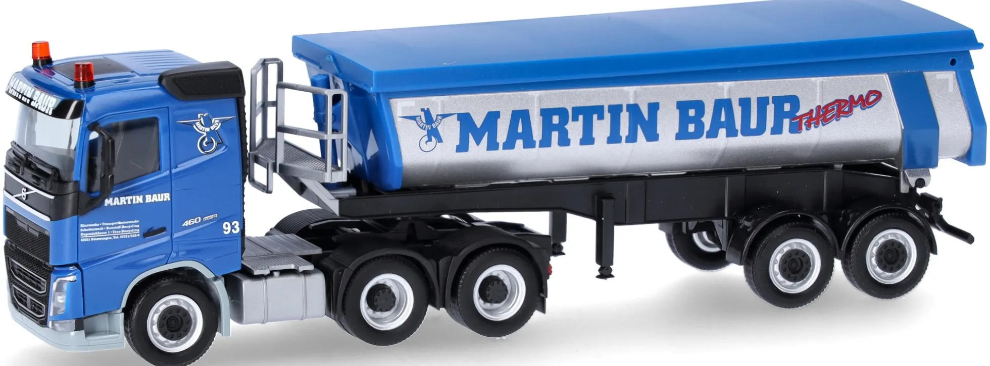 herpa 317979 Volvo FH FD Thermomuldensattelzug Martin Baur LKW-Modell 1:87