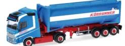 herpa 320986 Volvo FH GL 2020 Drucksilo-Sattelzug Köbrunner LKW-Modell 1:87