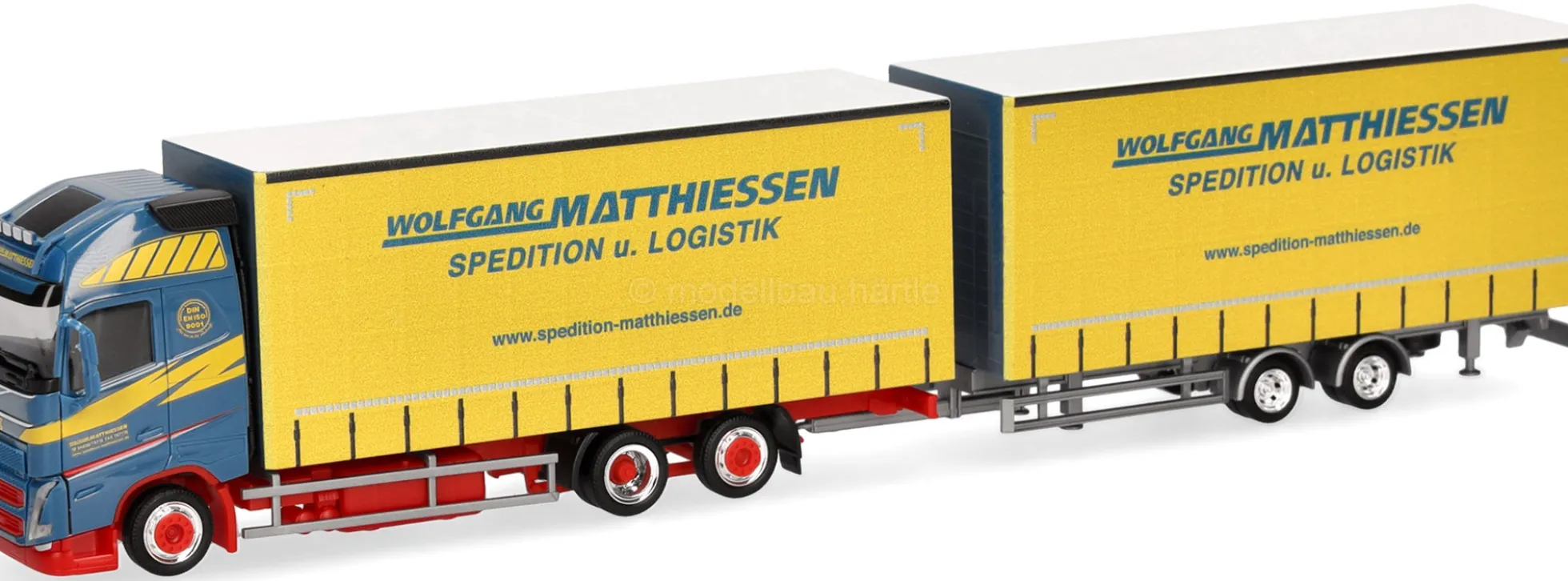 herpa 319515 Volvo FH GL XL 2020 Tandem-Hängerzug Wolfgang Matthiessen | LKW-Modell 1:87