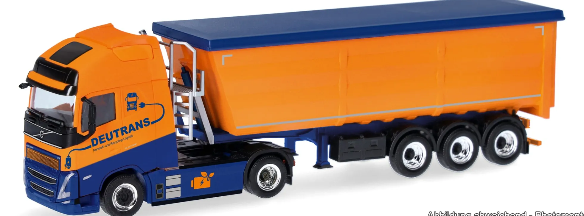 herpa 318532 Volvo FH XL Electric Stahlmulden-Sattelzug Deutrans | LKW-Modell 1:87