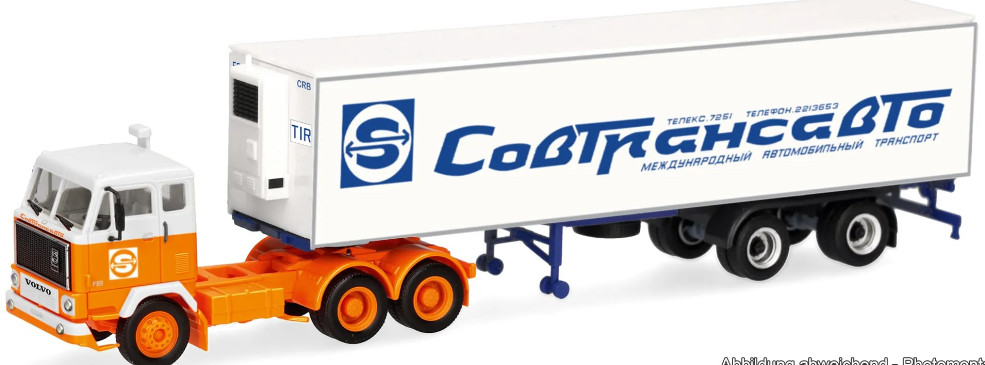 herpa 321655 Volvo F89 Kühlkoffer-Sattelzug - Sovtransavto | LKW-Modell 1:87