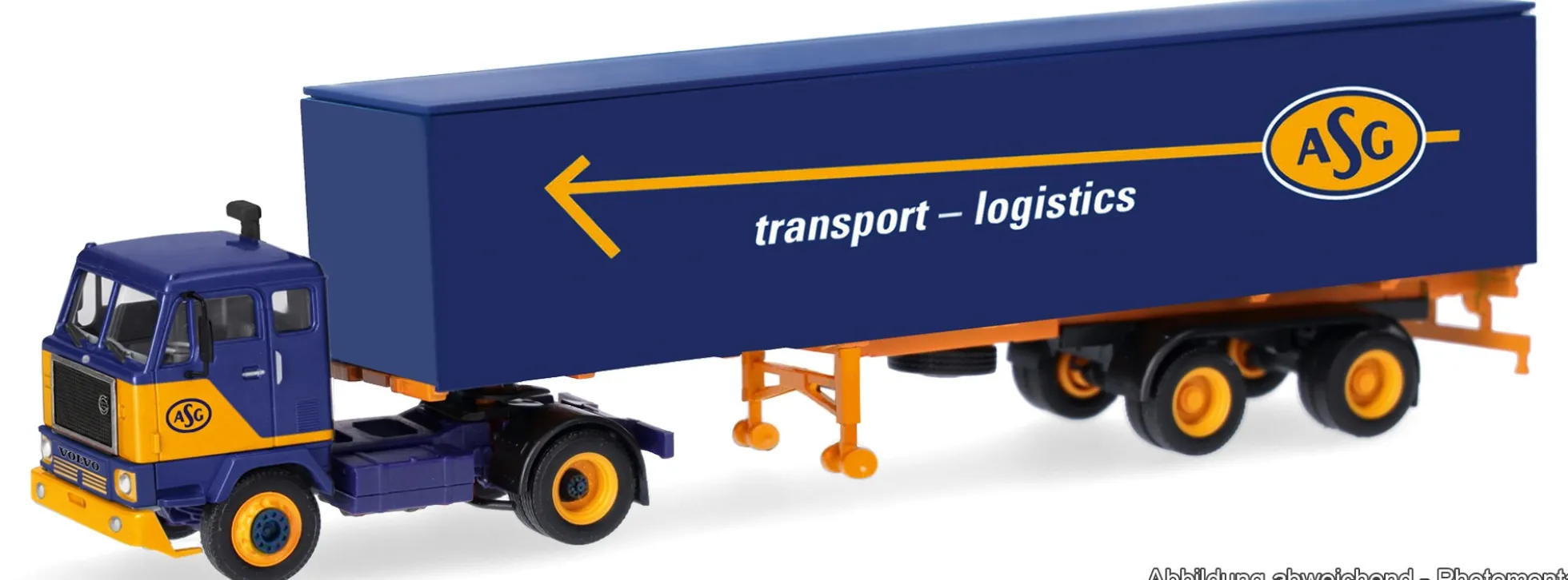 herpa 321624 Volvo F88 Koffer-Sattelzug ASG | LKW-Modell 1:87