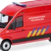 herpa 099387 VW Crafter Kasten Hochdach Feuerwehr Belgien | Blaulichtmodell 1:87
