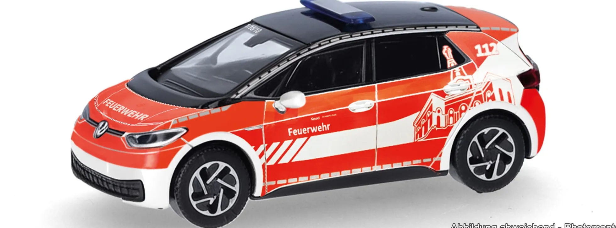 herpa 098557 VW ID. 3 Feuerwehr Kassel | Blaulichtmodell 1:87