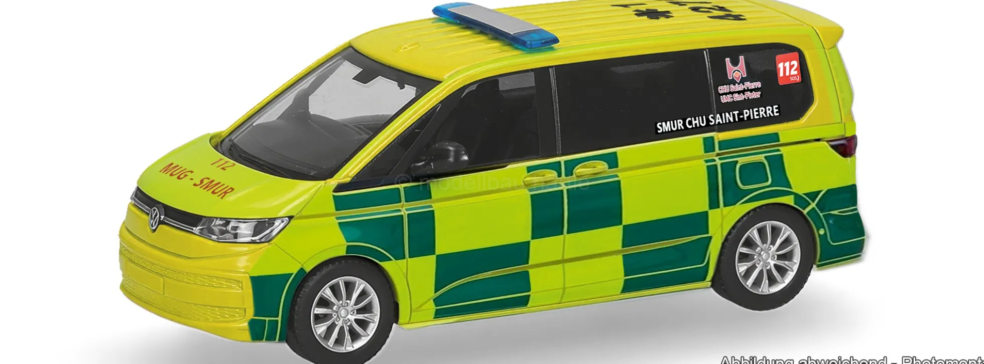 herpa 099936 VW Multivan Notarzt Belgien | Blaulichtmodell 1:87