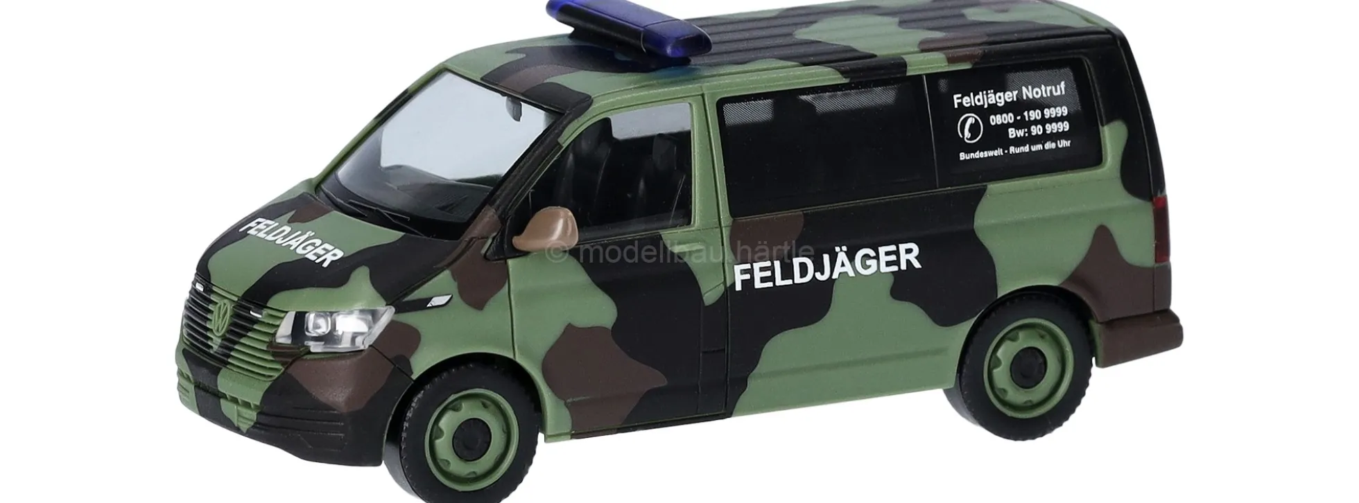 herpa 700917 VW T6.1 Bus Feldjäger Flecktarn | Militärmodell 1:87