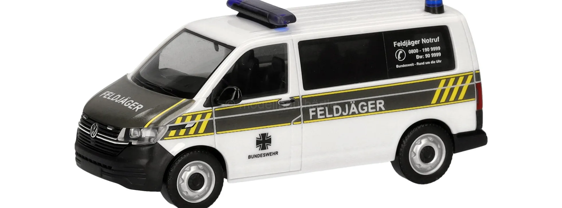 herpa 700900 VW T6.1 Bus Feldjäger weiß | Militärmodell 1:87