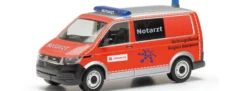 herpa 097864 VW T6.1 Halbbus NEF Rettungsdienst Region Hannover Johanniter Blaulichtmodell 1:87