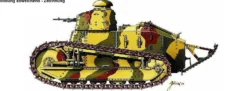 HäT 8114 Renault FT 17 | mit Hotchkiss Maschinengewehr | 2 Stück | Panzer Bausatz 1:72